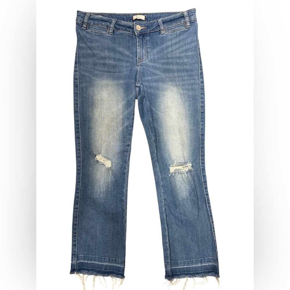 Dear John Denim Distressed Straight Leg Ankle